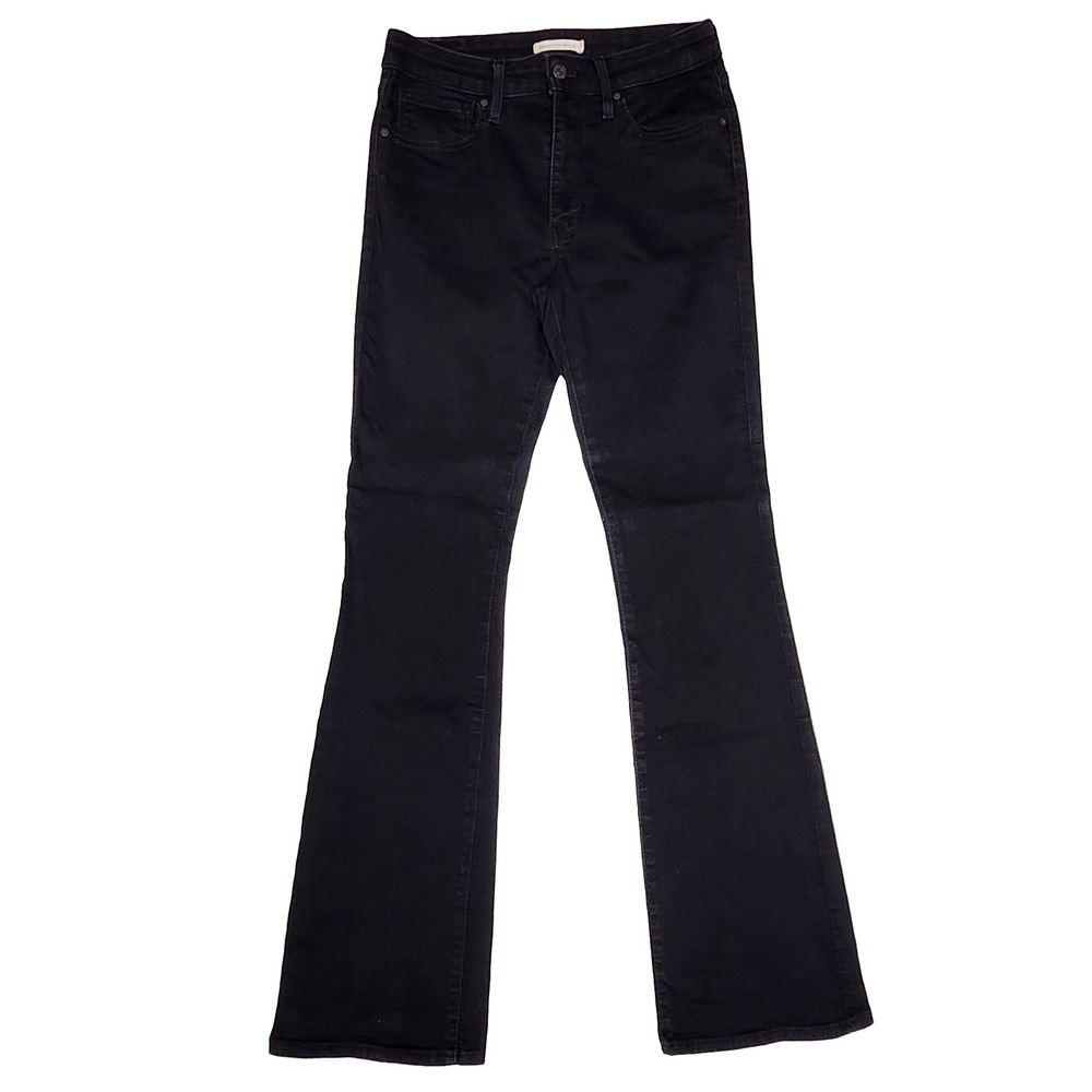 Levis Black 725 High Rise Bootcut Jeans Womens Size 10 W30‎ L34 Denim Stretch